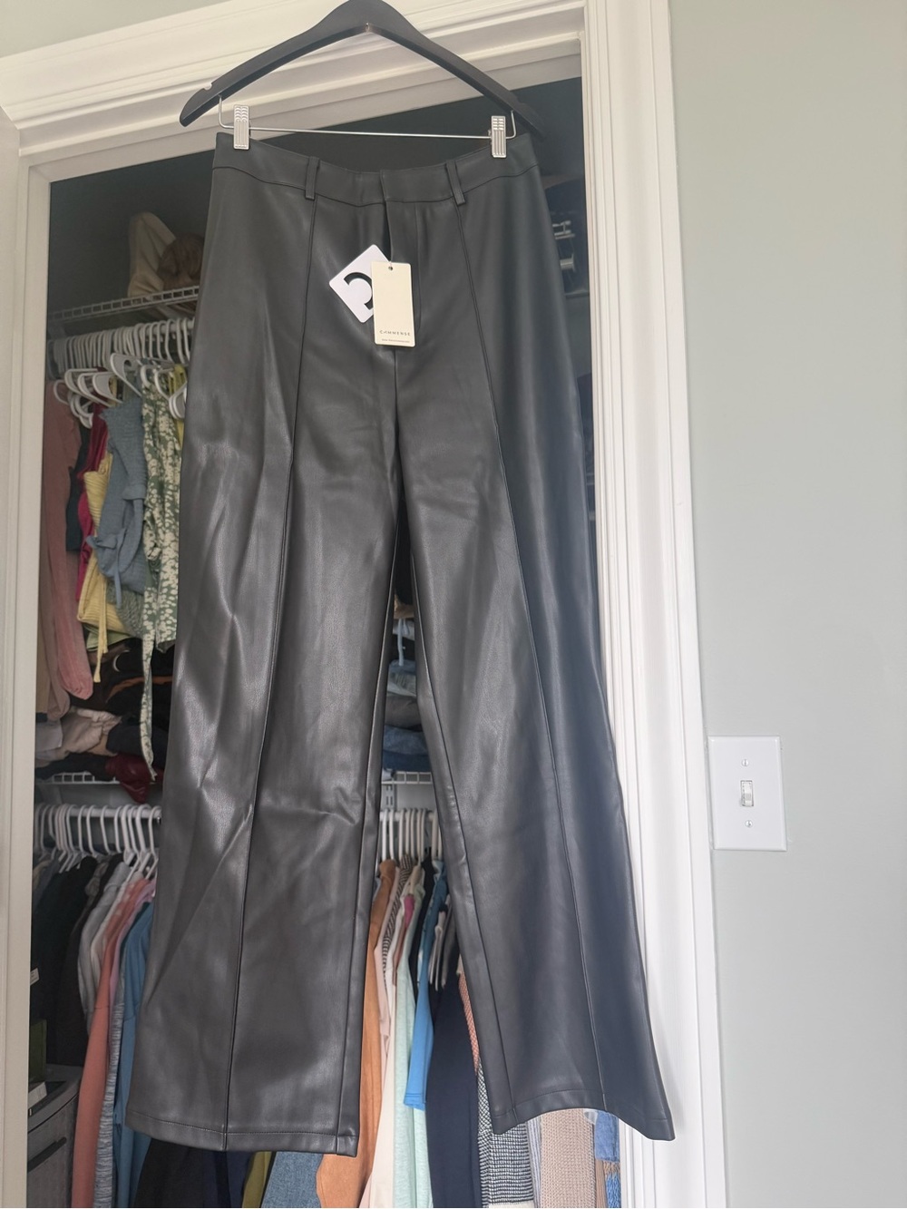 Commense leather pants